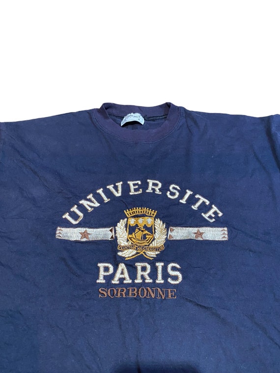 Vintage Sorbonne University Of Paris T-Shirt Coll… - image 2