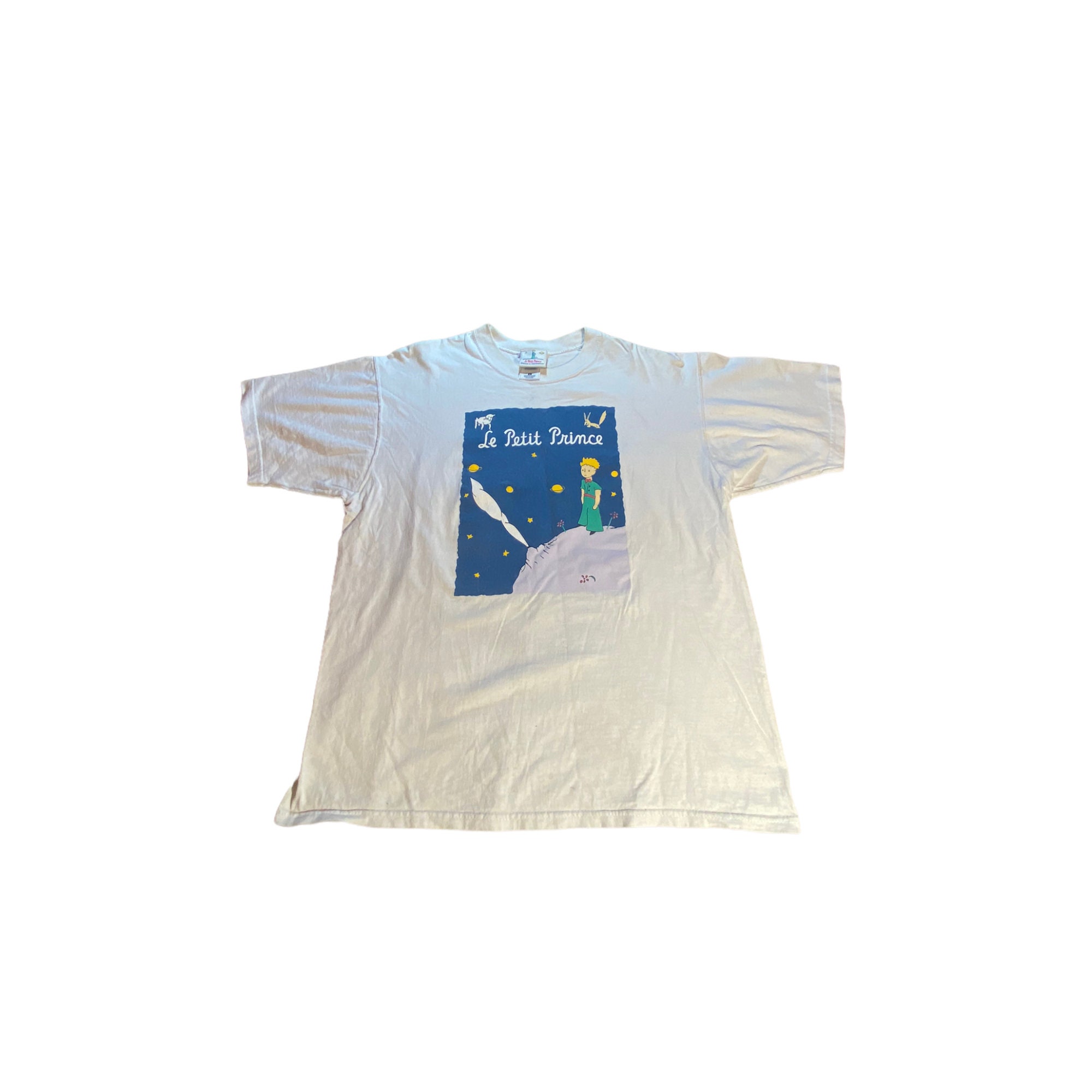 Vintage Le Petit Prince Rare T shirt Big Logo White Blue France