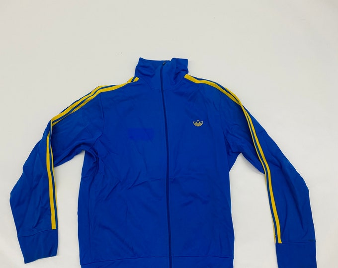 Vintage Adidas Track Jacket Blue Yellow Stripes Yeezy - Etsy