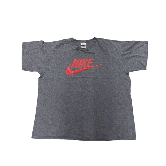 vogn gryde klarhed Vintage Nike Grey Tag Graphic Shirt Swoosh Grey Orange T-shirt - Etsy