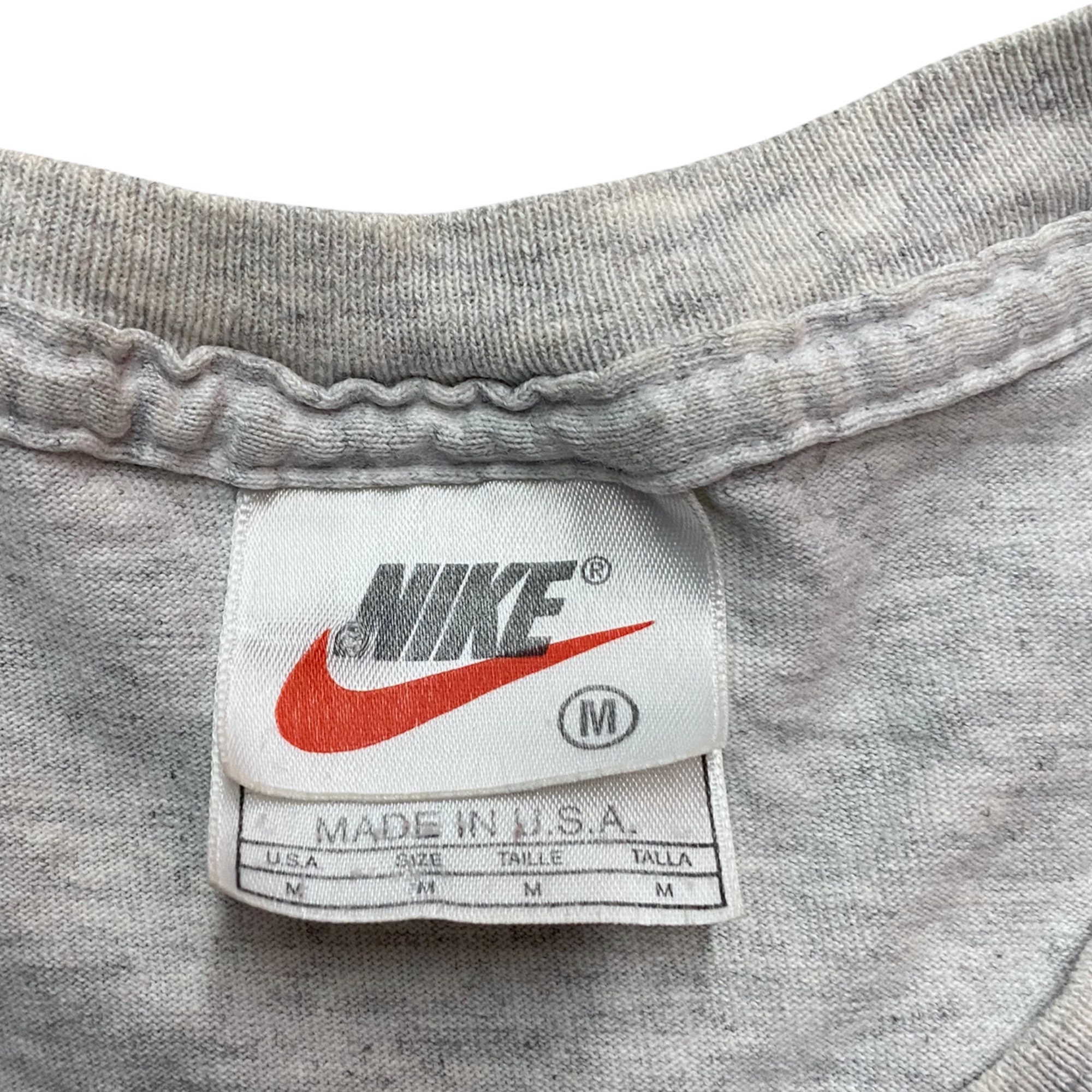 Vintage Nike White Tag Made the Usa Grey T-shirt Navy - Etsy