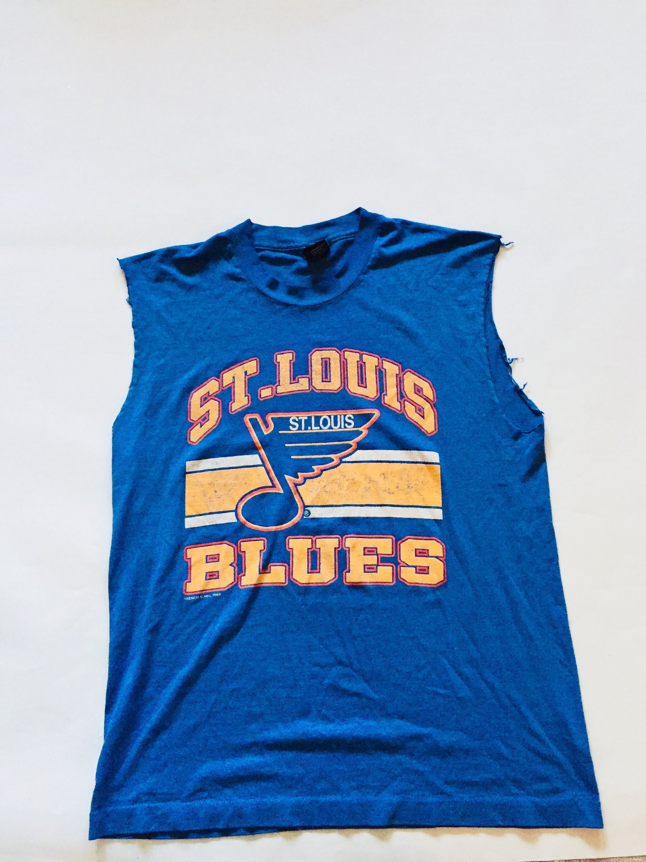 Vintage St Louis Blues Polak 46 Reebok Shirt M NHL Hockey 