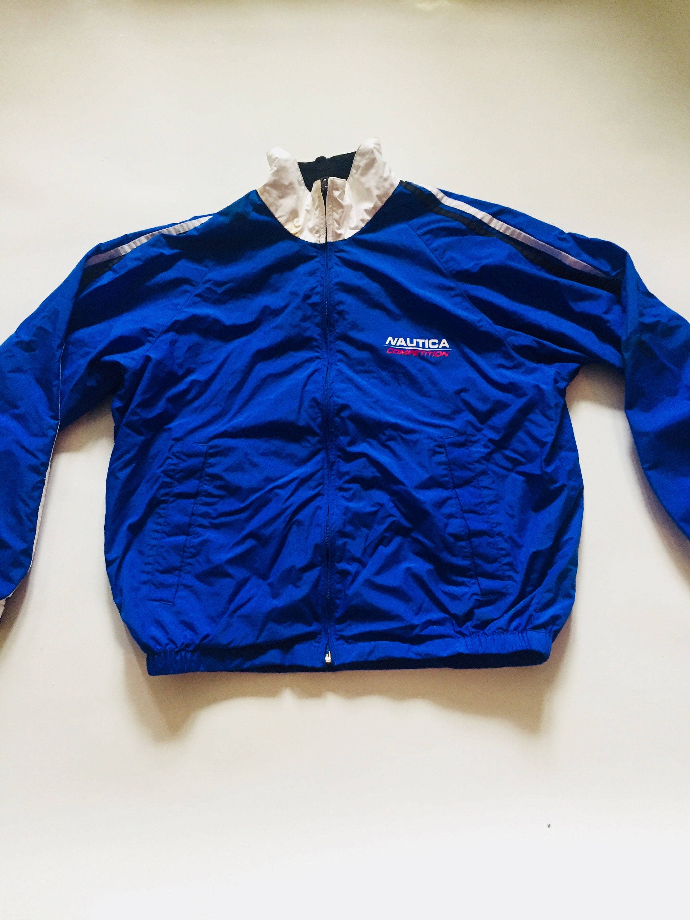 Red white and store blue nautica jacket