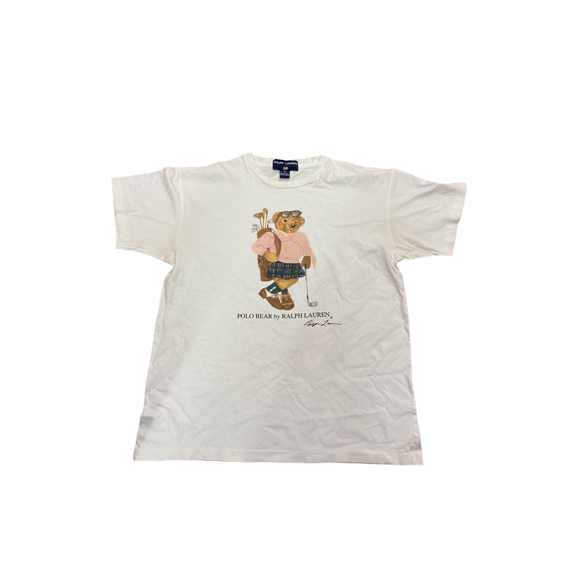 Vintage Lauren Polo Bear T-shirt Made in USA Big Logo - Etsy Canada