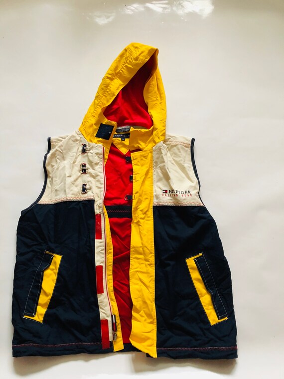 tommy hilfiger windbreaker yellow blue red