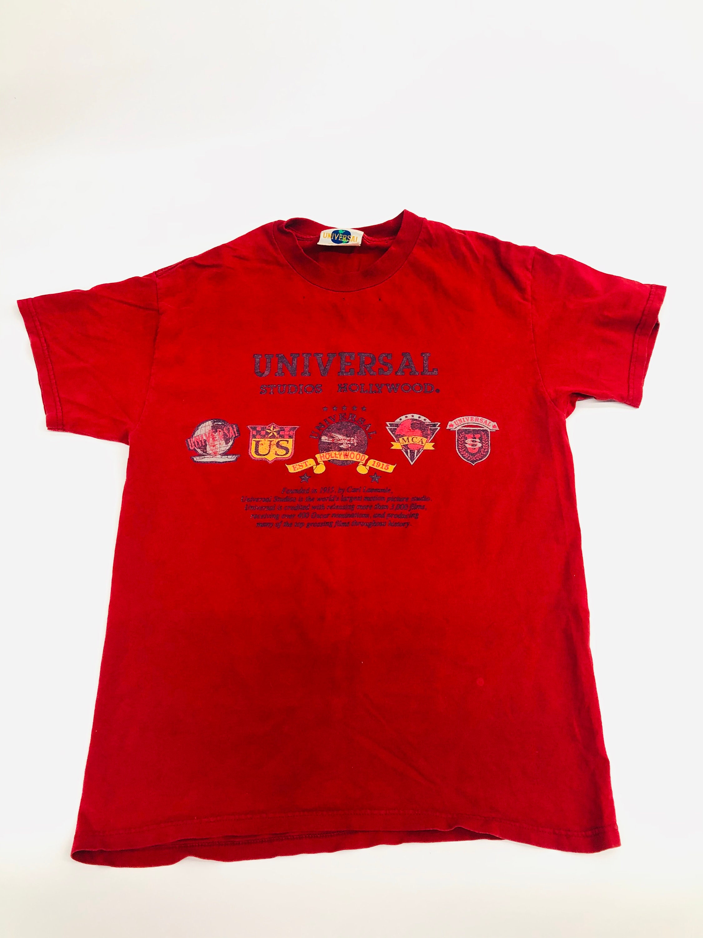 Vintage Universal Studios Hollywood T-shirt Red Made in Usa - Etsy