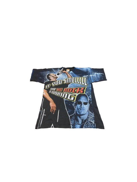Vintage WWE WWF the Rock T-shirt If You Smell What the Rock is