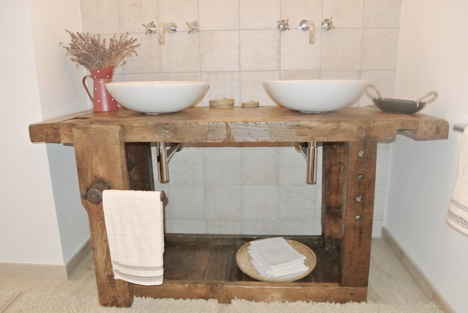 Carpenter's Bench Bathroom Furniture Wood MADE TO MEASURE. Etsy