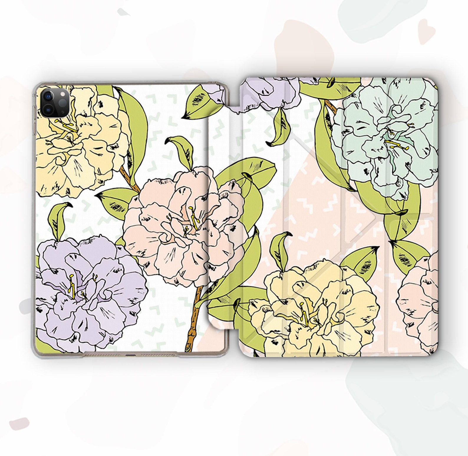 Flowers iPad 12.9 Case Floral iPad Air 4 Case 2020 Cute iPad 8 | Etsy