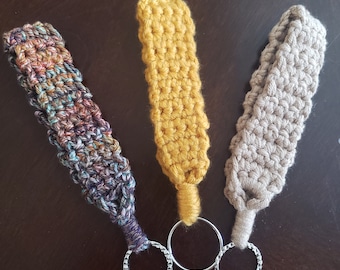PATTERN: Crochet Wristlet Keychain. downloadable pattern (American English, US terminology)