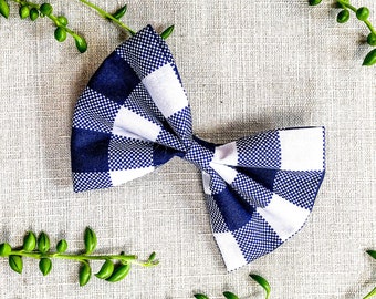 Buffalo Plaid Bow, Tartan Hair Bow, Holiday Hair Bows