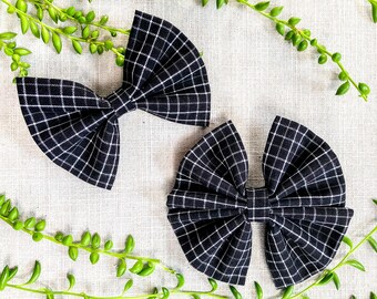 Tartan Hair Bow, Buffalo Plaid Bow, Holiday Hair Bows