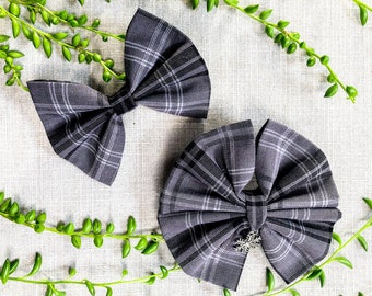 Tartan Hair Bow, Buffalo Plaid Bow, Holiday Hair Bows