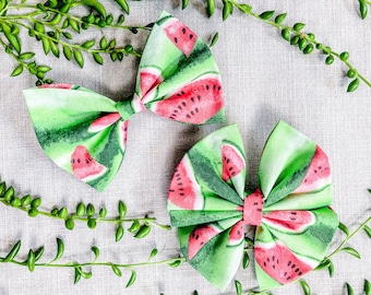 Watermelon Hair Clip, Summer Hair Bows, Tropical Hair Clip