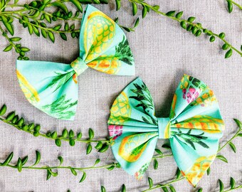 Pineapple Hair Clip, Summer Hair Bows, Tropical Hair Clip