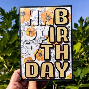 Grande carte d'anniversaire pour un anniversaire d'automne, assortiment de cartes de voeux d'automne, jolies cartes d'automne, carte d'aluminium pour octobre, carte d'anniversaire pour un ami