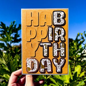 Grande carte d'anniversaire pour un anniversaire d'automne, assortiment de cartes de voeux d'automne, jolies cartes d'automne, carte d'aluminium pour octobre, carte d'anniversaire pour un ami