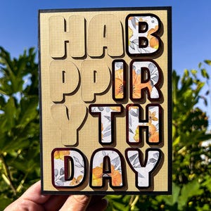 Grande carte d'anniversaire pour un anniversaire d'automne, assortiment de cartes de voeux d'automne, jolies cartes d'automne, carte d'aluminium pour octobre, carte d'anniversaire pour un ami