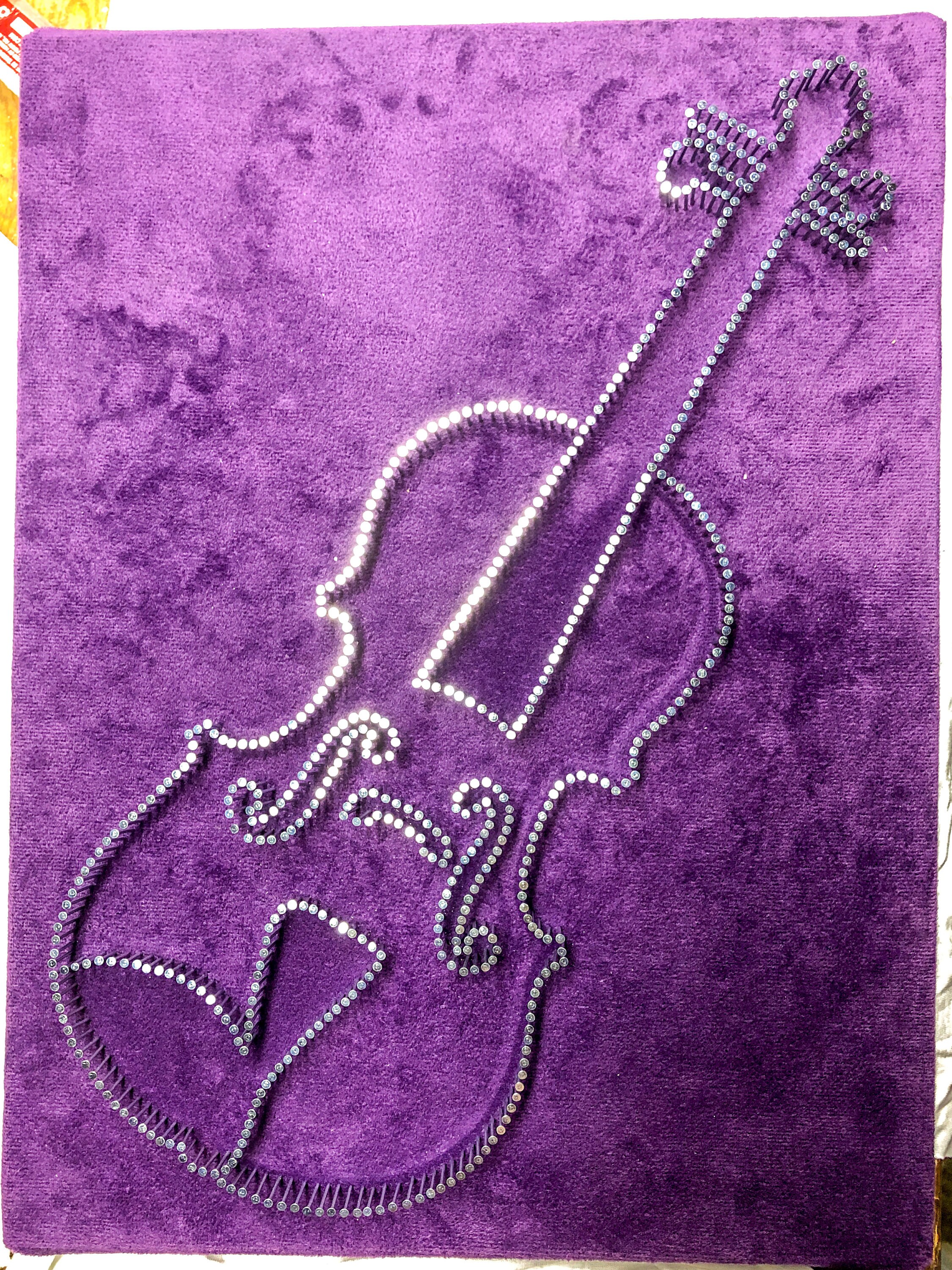 Luxury Boho String Art, Violin Gifts for Musician, Velvet