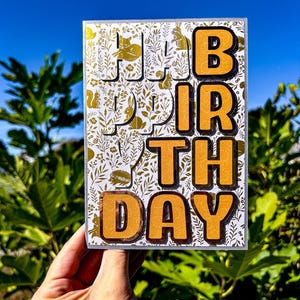 Grande carte d'anniversaire pour un anniversaire d'automne, assortiment de cartes de voeux d'automne, jolies cartes d'automne, carte d'aluminium pour octobre, carte d'anniversaire pour un ami