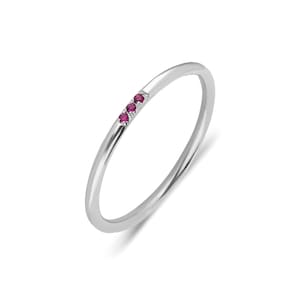 Thin Wedding Ring - Wedding Band In Pave Set - Pave Wedding Band - Stacking Ring - Birthstones Ring