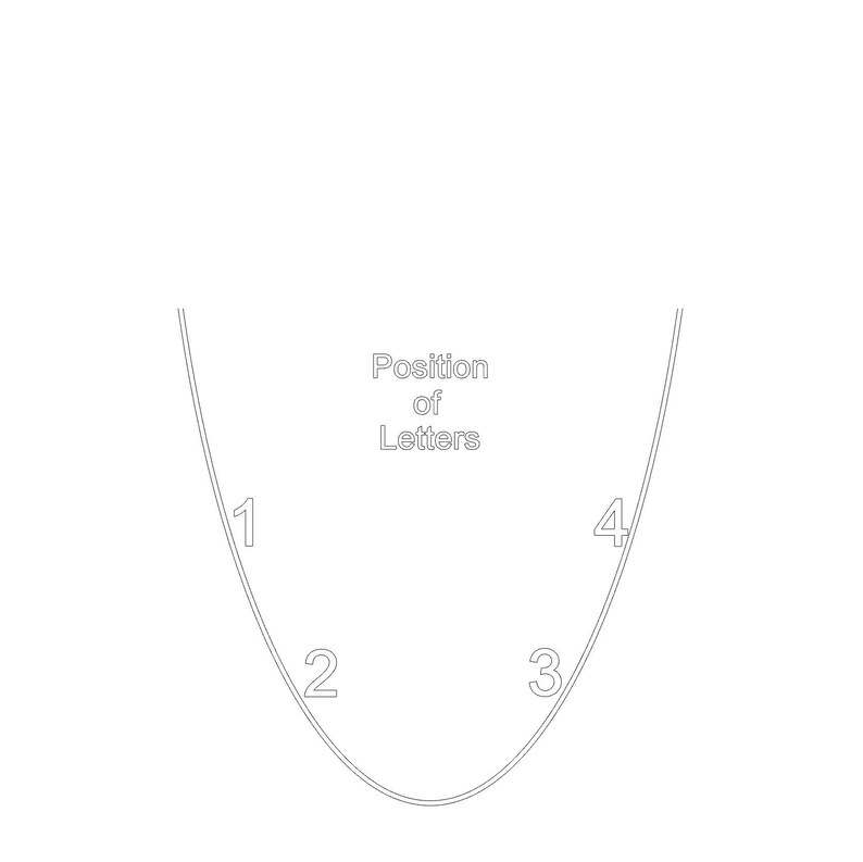 Asymmetrische Letters Halskette Initial Halskett Bild 3