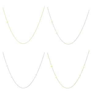14k Gold Letter Necklace - Asymmetric initial Necklace - Sideways initial Necklace - Alphabet Necklace