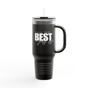 Religious Travel Mug, Christian Tumbler, Bible Verse Coffee Cup, Faith Insulated Drinking Cup, Inspirational 40oz Mug