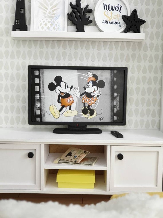 Miniature TV dollhouse miniature miniature television Etsy