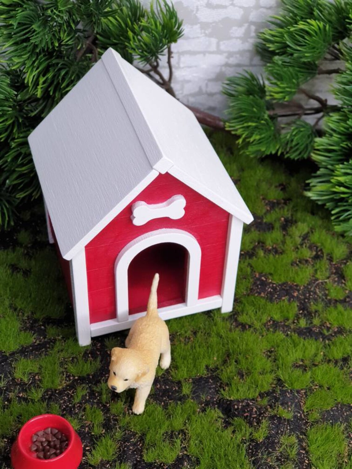 Miniature doghouse dog bed dollhouse pets 1/8 1/6 BJD Etsy