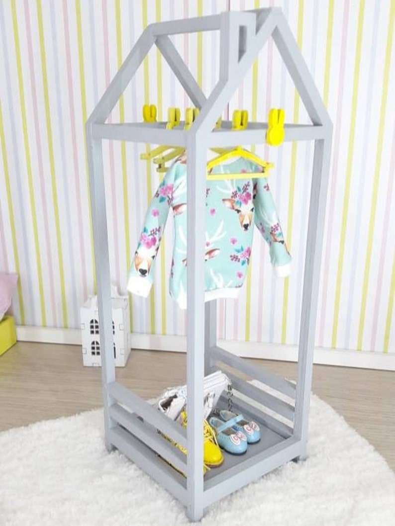 Doll clothing rack 1/6 1/8 doll wardrobe Blythe furniture Etsy