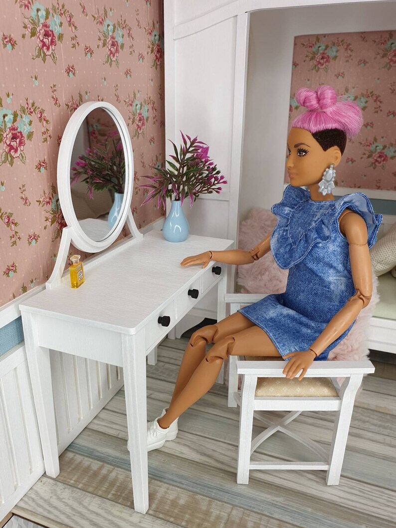 Miniature dressing table for 1/6 dolls YoSD Barbie Blythe Etsy