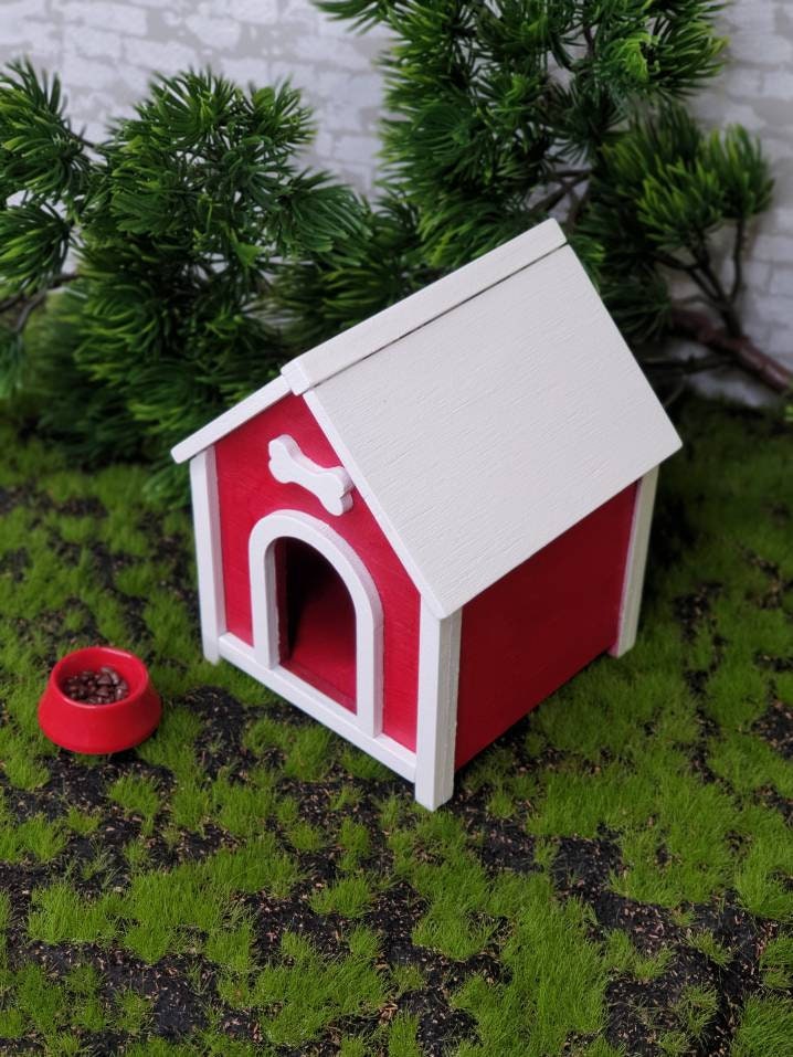 Miniature doghouse dog bed dollhouse pets 1/8 1/6 BJD Etsy
