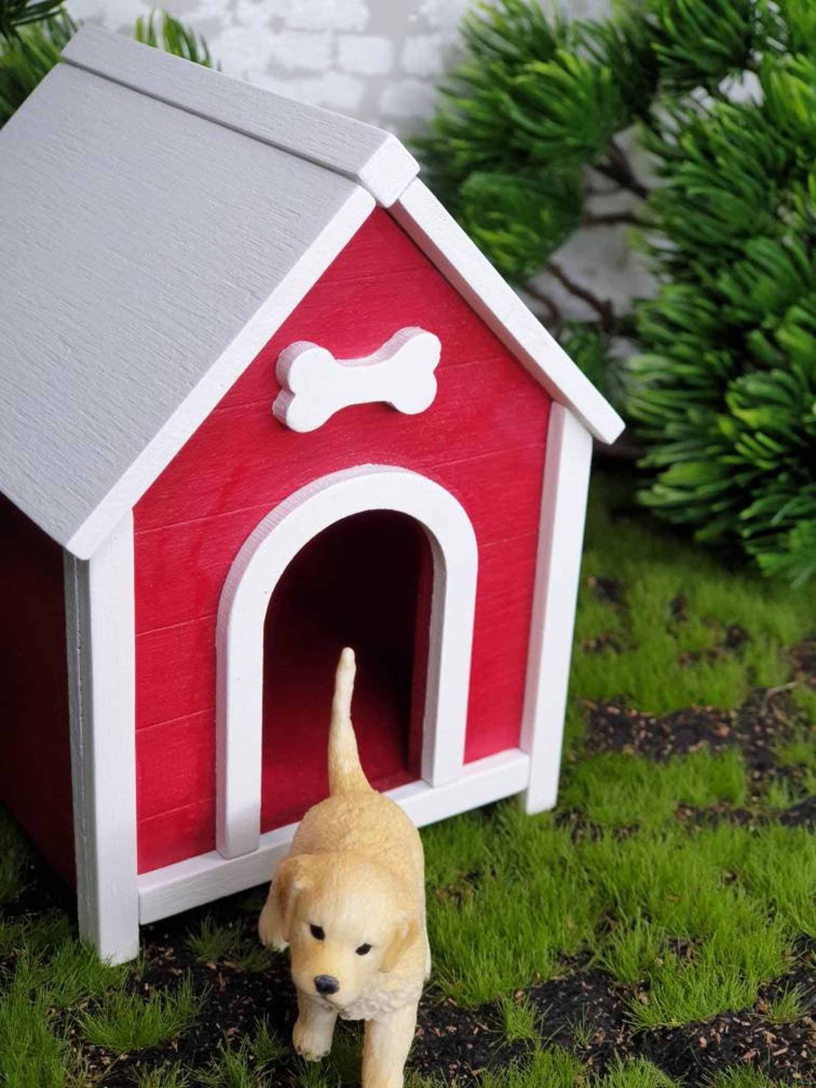 Miniature doghouse dog bed dollhouse pets 1/8 1/6 BJD Etsy