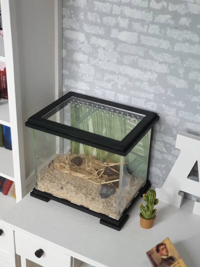Miniature reptile cage dollhouse reptile enclosure Etsy