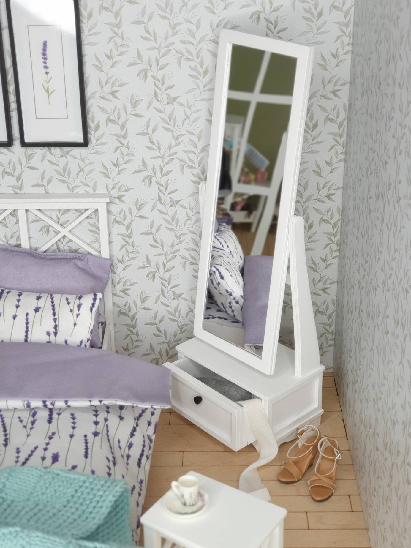 Miniature wall mirror for dressing room 1/6 1/4 YoSD MSD Etsy