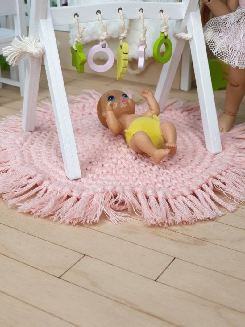 Miniature carpet dollhouse carpet with tassels rug Etsy