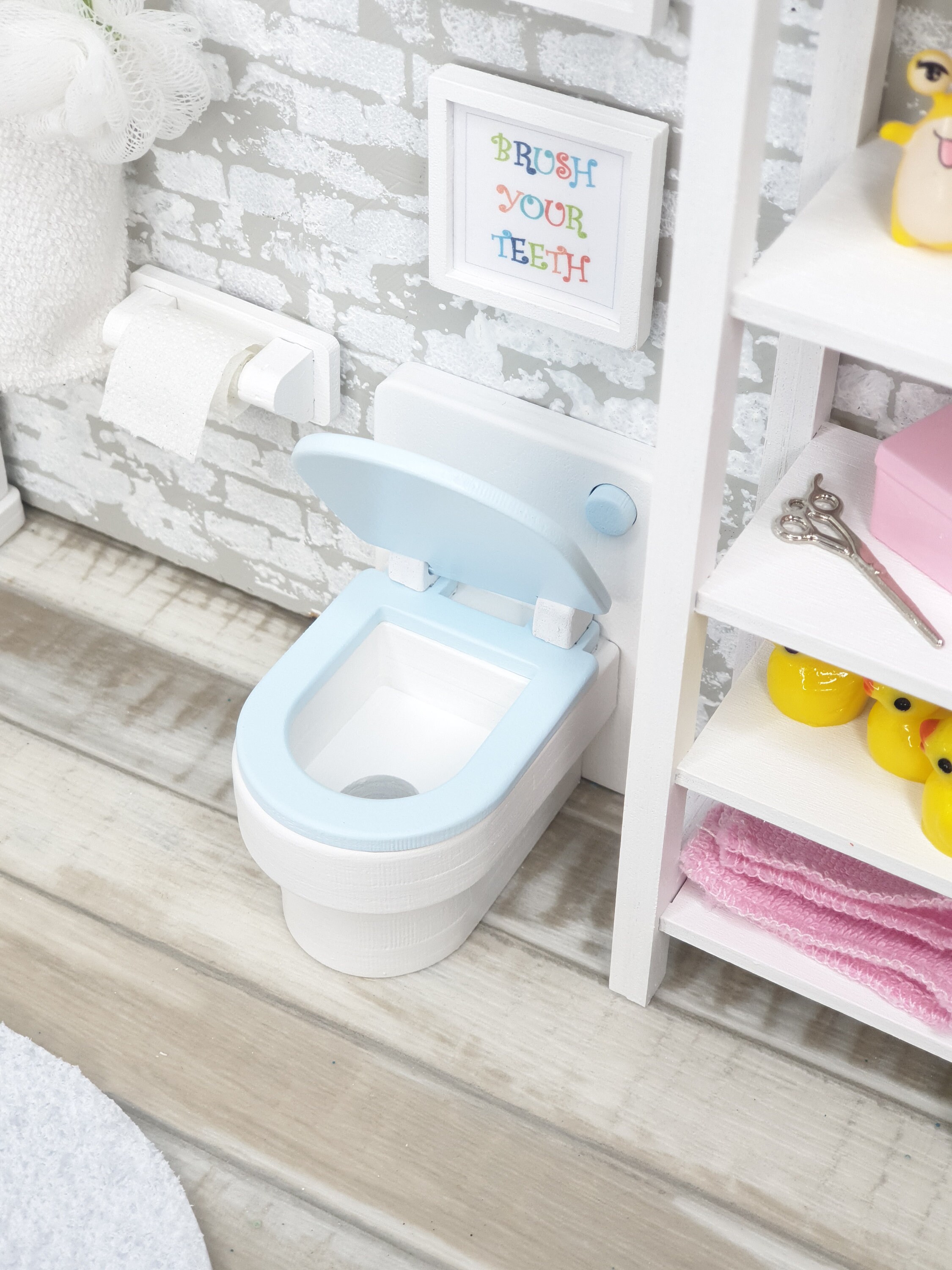 DIY kit miniature toilet 1/8 tiny BJD doll furniture Etsy