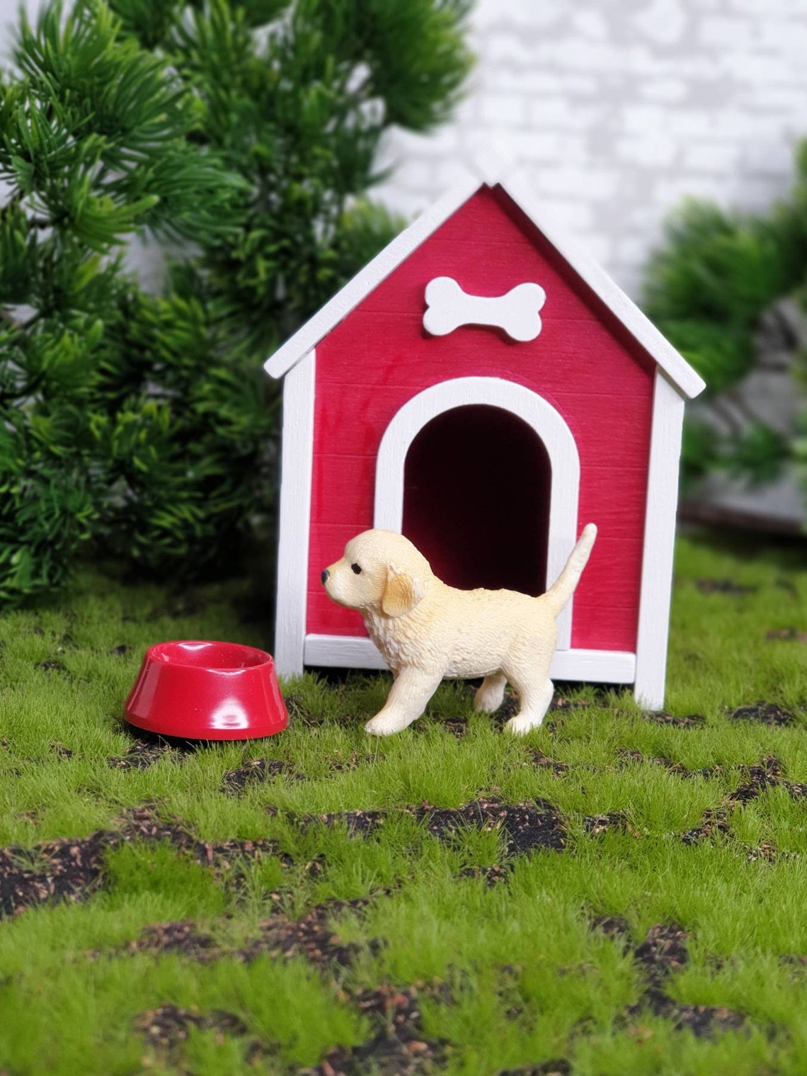 Miniature doghouse dog bed dollhouse pets 1/8 1/6 BJD Etsy