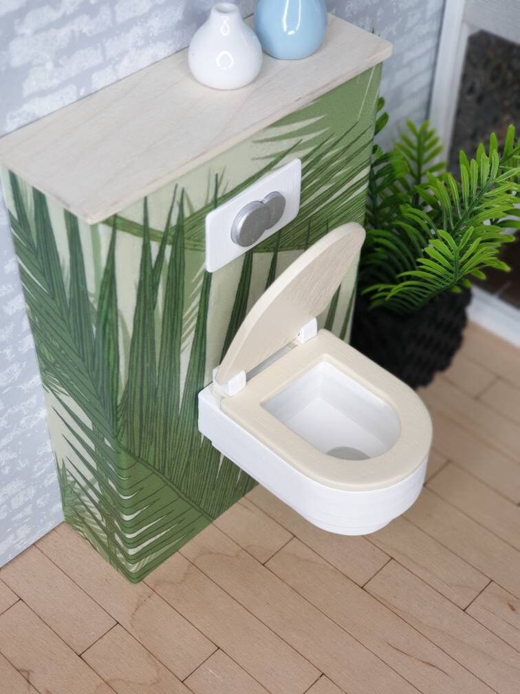 Diy Set Miniatur Toilette 1 6 Barbie Blythe Yosd Bjd Etsy