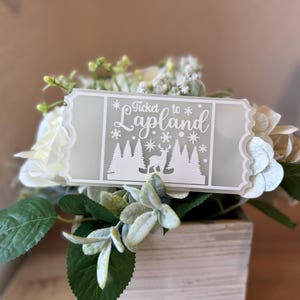Handgefertigtes Weihnachts Lappland Ticket - Personalisiert