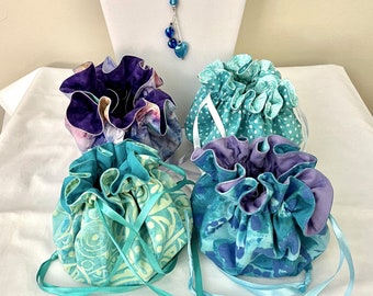 Jewelry Pouches With Drawstring Ribbons
