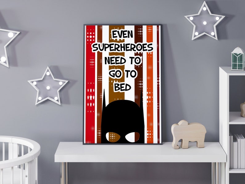 superhero nursery wall art