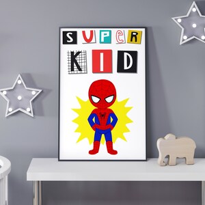 Printable Wall Art Superhero Print Boys Room Decor - Etsy