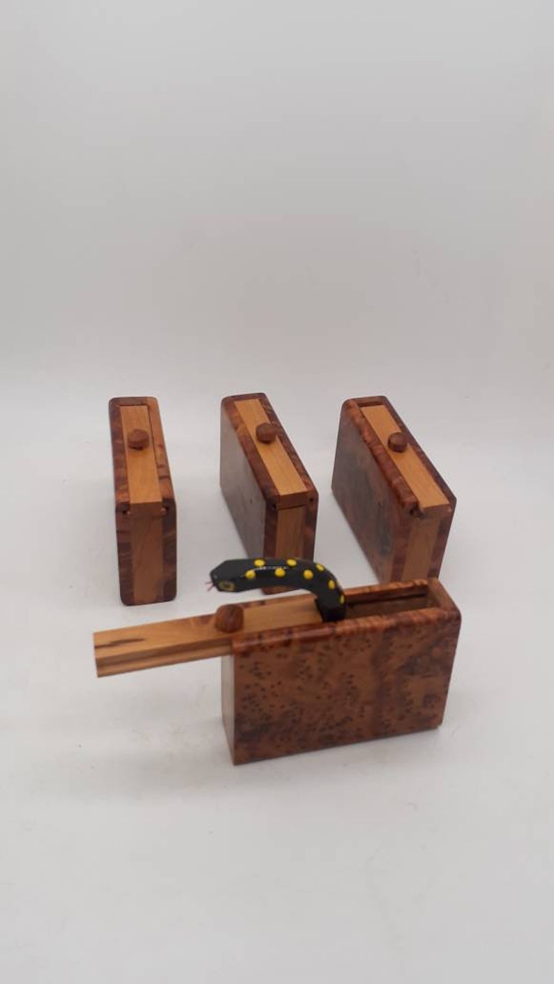 Set of 4 Surprise Wooden Snake Box Decorative Wood Box With Etsy