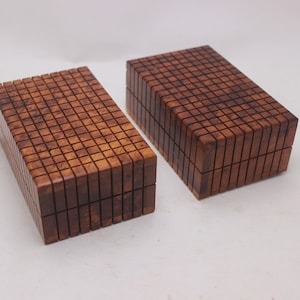 2 Similar Wooden Puzzle Box,Secret Jewelry Box Storage,Wooden Magic Puzzle,Puzzle Box,Handmade Jewelry Box Gift