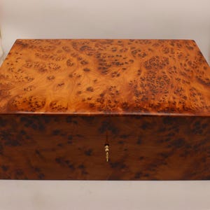 Big Handmade Jewelry Box Made Of Thuya Burl Wood,Large Jewelry Box,Jewelry Organizer Box,Memory Box,Decorative Lock Storage Box,Gift For Her