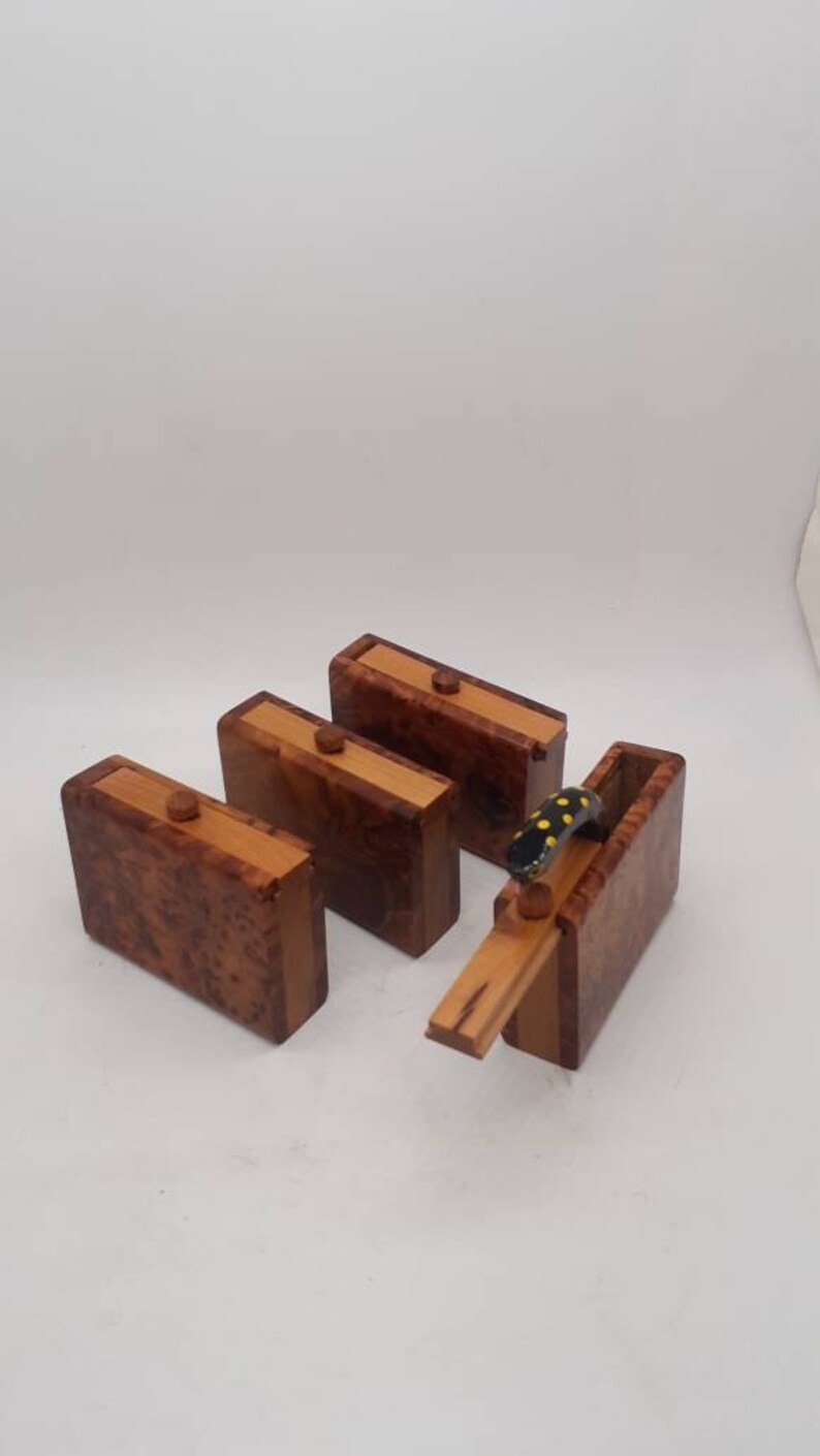 Set of 4 Surprise Wooden Snake Box Decorative Wood Box With Etsy