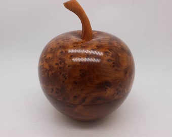 Apple Box Storage Thuya Wood ,Wood Apple Jewelry Holder Box, Apple Keepsake Box, Decorative Box, Great Gift For Mom