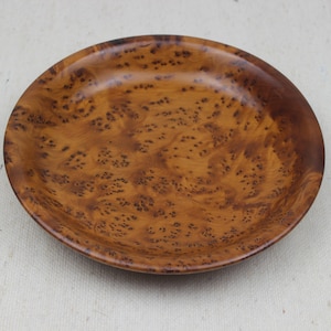 Handmade wooden Rustic plate made from thuya burl , Moroccan Decorative Dish